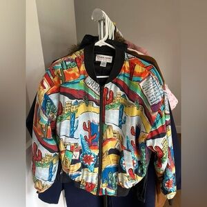 Carol Horn vintage 80s desert Bomber Jacket